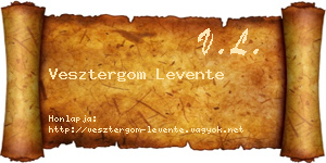 Vesztergom Levente névjegykártya
