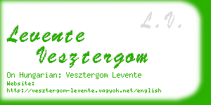 levente vesztergom business card
